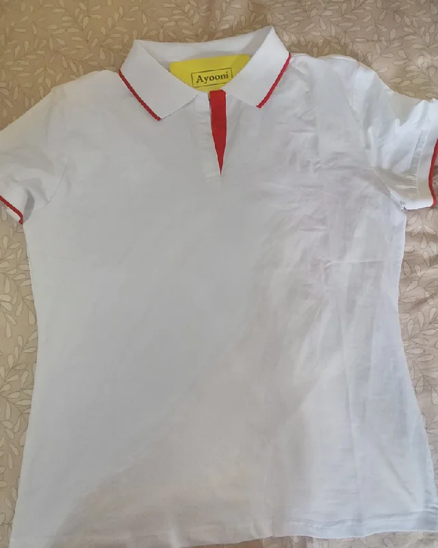 Ayooni lapel T-shirt, women's short-sleeved buttoned Polo shirt and rib knit casual top-- Terry Blend Velvet Blend Canvas Blend Ayooni lapel T-shirt, women's short-sleeved buttoned Polo shirt and rib knit casual top-- Terry Blend Velvet Blend Canvas Blend