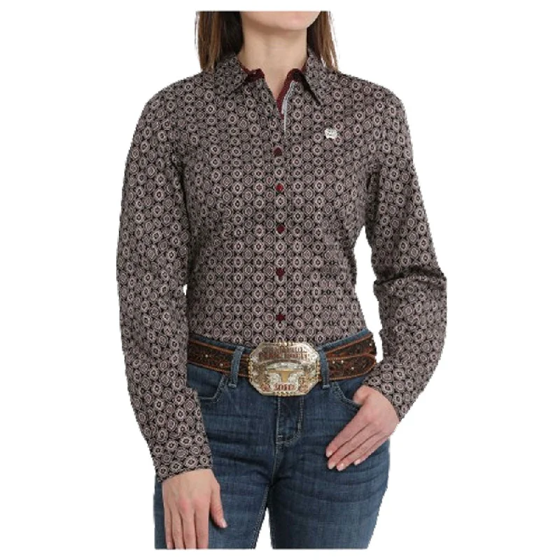 MSW9165062 Cinch Women's Long Sleeve Western Shirt - Black Print-- Oversized T-Shirt Spandex breathable MSW9165062 Cinch Women's Long Sleeve Western Shirt - Black Print-- Oversized T-Shirt Spandex breathable