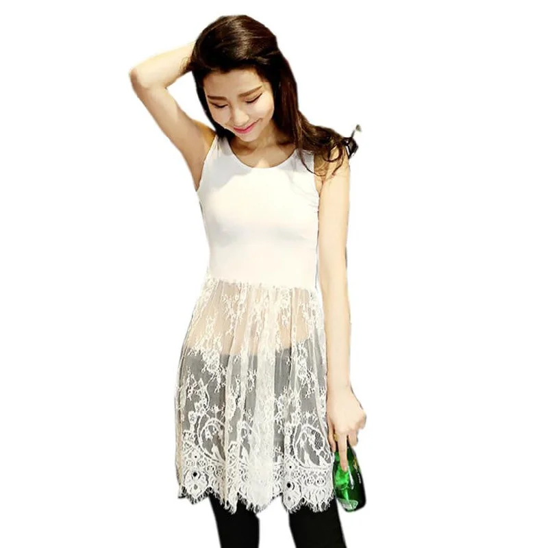 Vest Women Dress Fashion Lace Dress Womens Sleeveless Mini Dress Black/White Patchwork Summer Dress #YEE Comfortable Smocked Mini Dress Vest Women Dress Fashion Lace Dress Womens Sleeveless Mini Dress Black/White Patchwork Summer Dress #YEE Comfortable Smocked Mini Dress