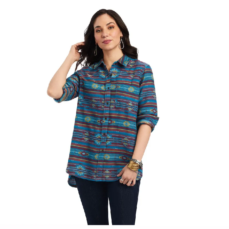 10041820 Ariat Women's REAL Billie Rae Shirt - Celestial Southwest Jacquard-- Houndstooth Herringbone Solid 10041820 Ariat Women's REAL Billie Rae Shirt - Celestial Southwest Jacquard-- Houndstooth Herringbone Solid