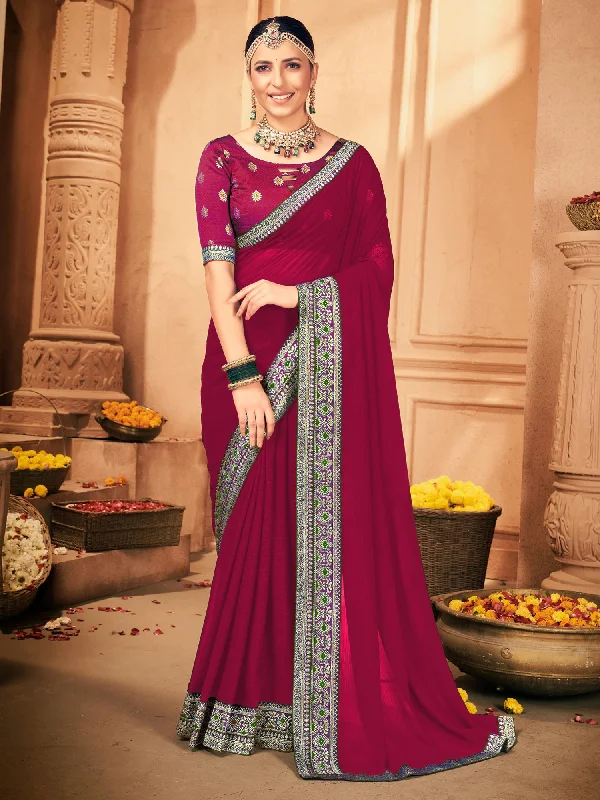 Women's Georgette Pink Embellished Designer Saree With Blouse Piece Lightweight Linen Blouse Women's Georgette Pink Embellished Designer Saree With Blouse Piece Lightweight Linen Blouse