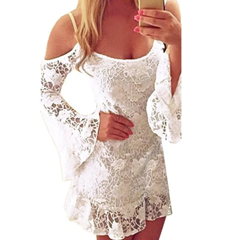 Women Lace Off Shoulder Long Sleeve Dress Bodycon Bandage Casual Mini Dresses Party Modern Satin Mini Dress Women Lace Off Shoulder Long Sleeve Dress Bodycon Bandage Casual Mini Dresses Party Modern Satin Mini Dress