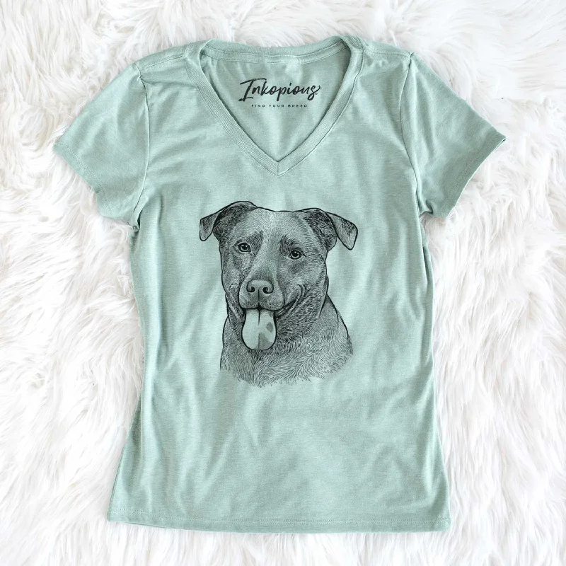 Bare Harbor the Mixed Breed - Women's V-neck Shirt-- Chenille Blend Fleece Blend Nylon Blend Bare Harbor the Mixed Breed - Women's V-neck Shirt-- Chenille Blend Fleece Blend Nylon Blend