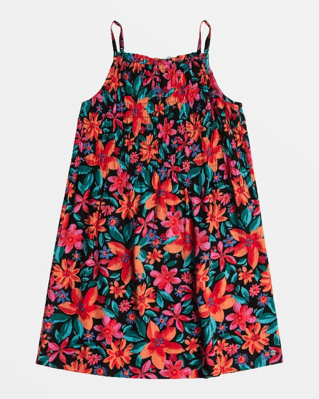 Girls 4-16 Look At Me Now Printed Strappy Mini Dress - Anthracite Floral Fiesta Trendy Denim Mini Dress Girls 4-16 Look At Me Now Printed Strappy Mini Dress - Anthracite Floral Fiesta Trendy Denim Mini Dress