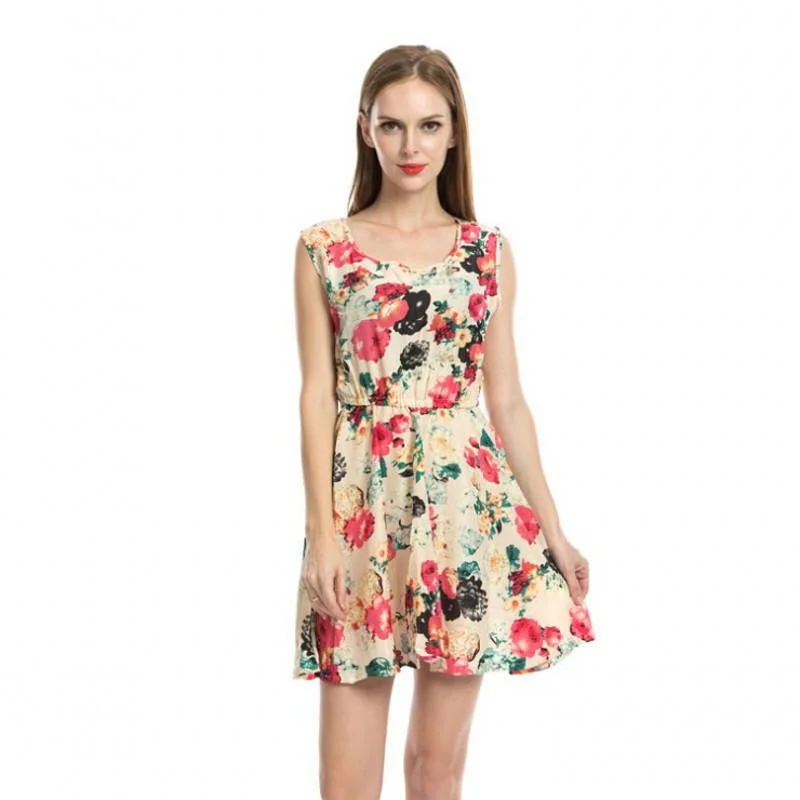 Women Summer Low V-Neck Dress Long Sleeve Floral Mini Dress Retail/ Fashionable Summer Mini Dress Women Summer Low V-Neck Dress Long Sleeve Floral Mini Dress Retail/ Fashionable Summer Mini Dress