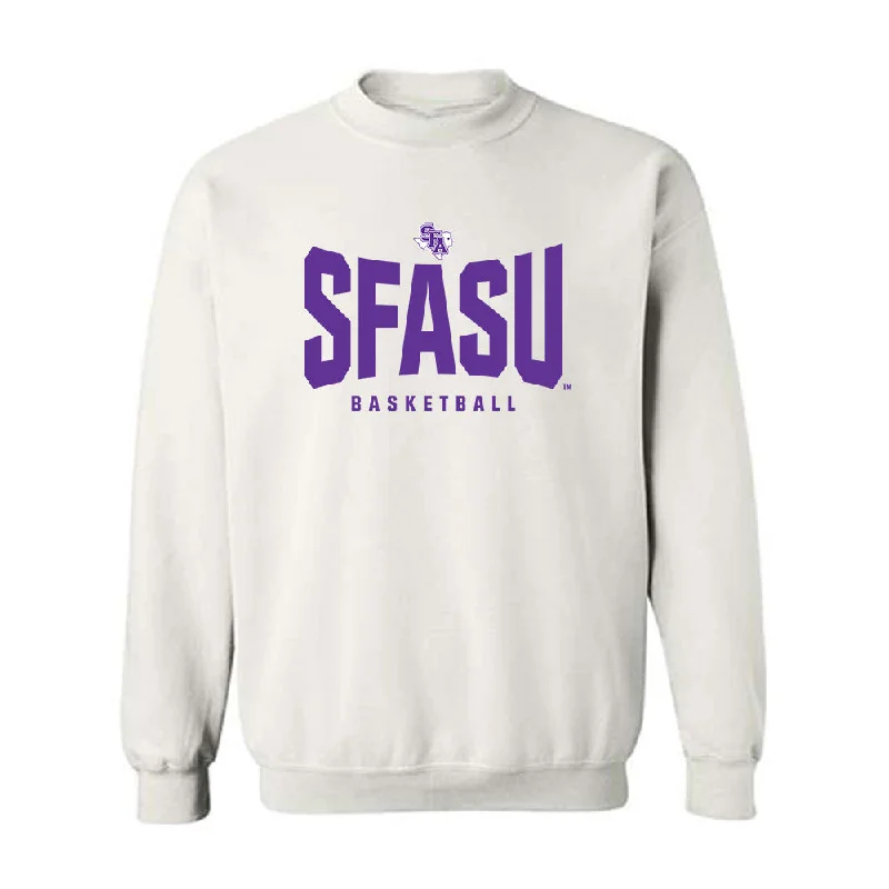 SFA - NCAA Women's Basketball : Makana Gardner - Crewneck Sweatshirt Hoodie with Hem Applique Textured Unique SFA - NCAA Women's Basketball : Makana Gardner - Crewneck Sweatshirt Hoodie with Hem Applique Textured Unique