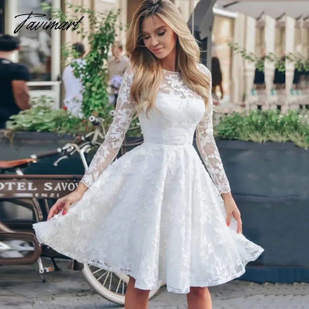 Tavimart Women Midi Dress Sexy White Lace Hook Flower Hollow Patchwork Boho Long Sleeve Dresses For Femme Wedding Party Dress Robe Lace Sexy Club Tavimart Women Midi Dress Sexy White Lace Hook Flower Hollow Patchwork Boho Long Sleeve Dresses For Femme Wedding Party Dress Robe Lace Sexy Club