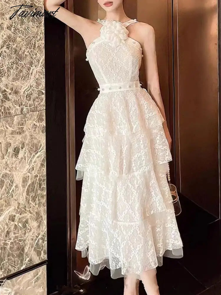 Tavimart New Fashion Luxury Design Runway Long Dress For Women Flower Neck Sleeveless Slim Waist Party Dresses Vestidos Tunics Essential wardrobe Tavimart New Fashion Luxury Design Runway Long Dress For Women Flower Neck Sleeveless Slim Waist Party Dresses Vestidos Tunics Essential wardrobe