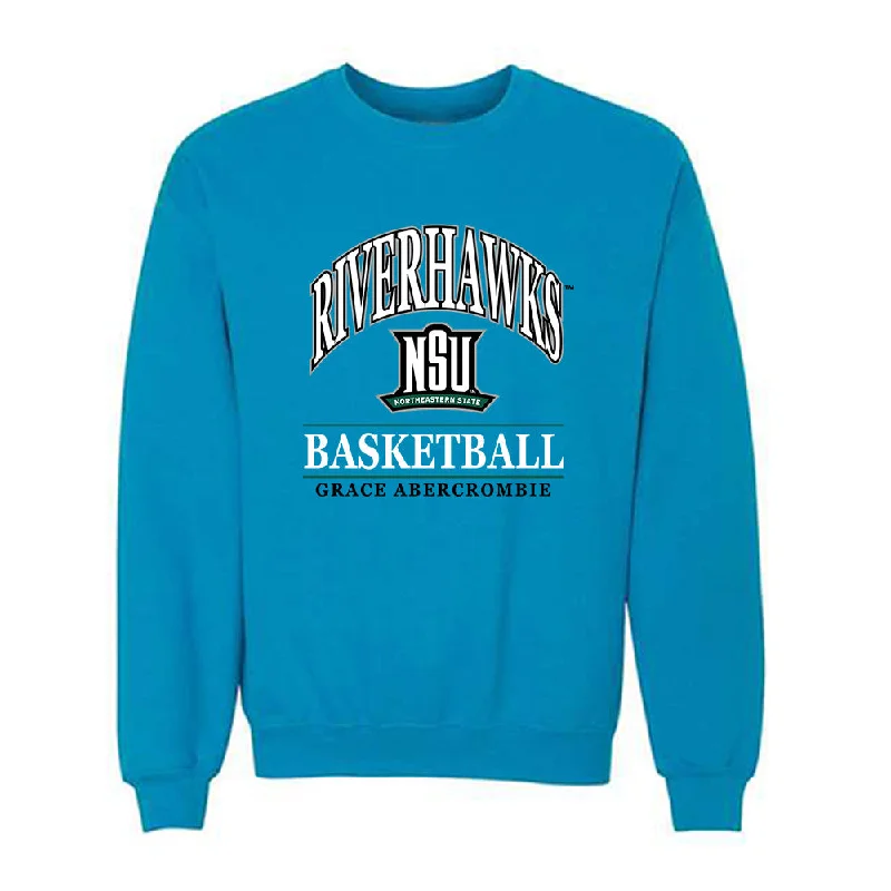 Northeastern State - NCAA Women's Basketball : Grace Abercrombie - Classic Fashion Shersey Crewneck Sweatshirt Hoodie with Applique Textured Unique Northeastern State - NCAA Women's Basketball : Grace Abercrombie - Classic Fashion Shersey Crewneck Sweatshirt Hoodie with Applique Textured Unique