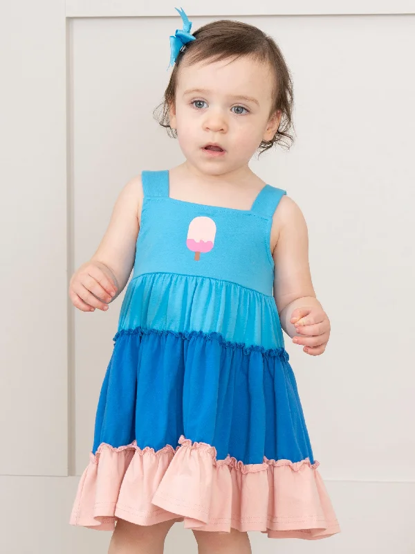 Tiered Colorblock Dress - Popsicle Tunics Designer luxury