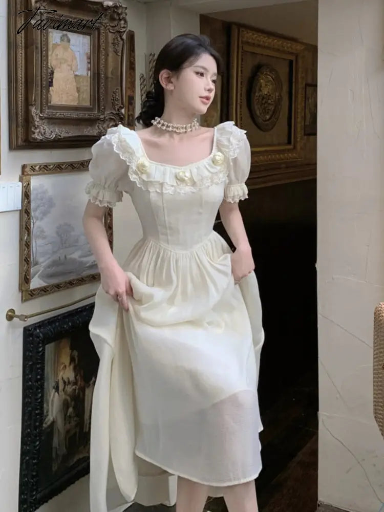 Tavimart Summer Women Elegant Flower Wedding Party Dress Vintage Female France Ruffles Prom Dress Birthday Lady Princess Beach Dress Tunics Brand named Tavimart Summer Women Elegant Flower Wedding Party Dress Vintage Female France Ruffles Prom Dress Birthday Lady Princess Beach Dress Tunics Brand named