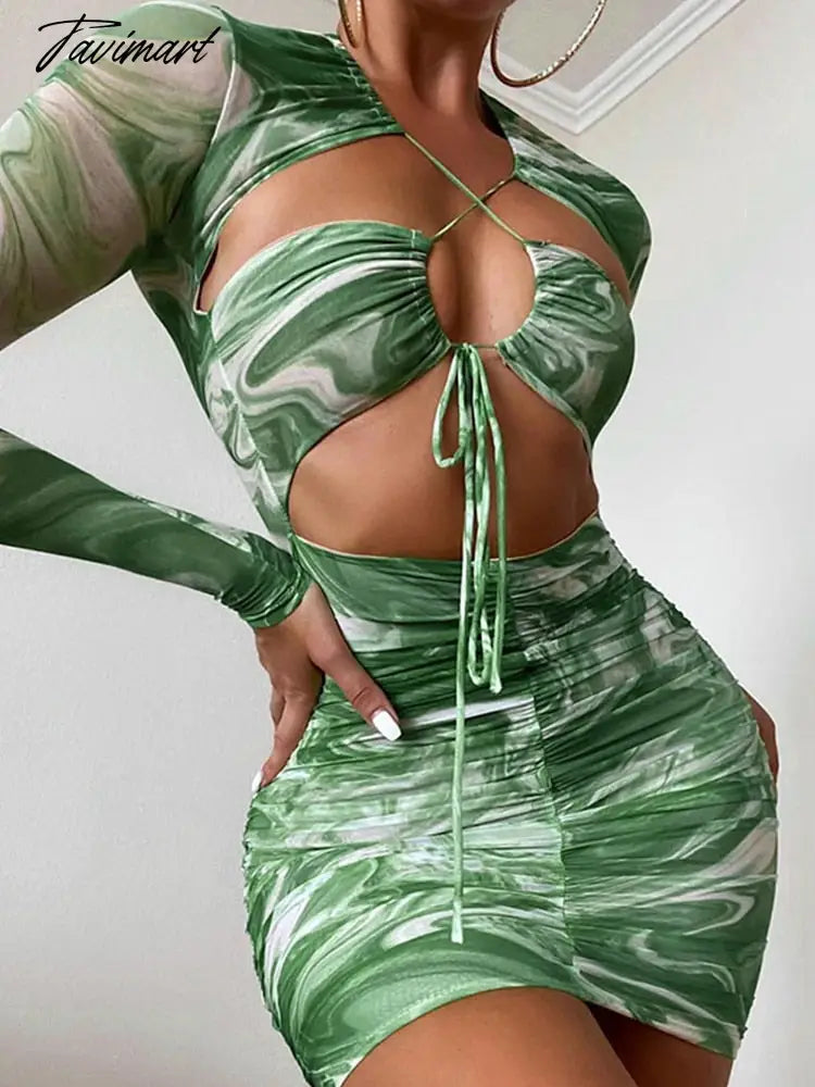 Tavimart Corset Dress Sexy Bodycon Dress Women Bandage Tie Dye Quinceanera Dresses Hollow Out Party Dress Folds Long Sleeve Dresses Y2k Tunics Short Trendy Tavimart Corset Dress Sexy Bodycon Dress Women Bandage Tie Dye Quinceanera Dresses Hollow Out Party Dress Folds Long Sleeve Dresses Y2k Tunics Short Trendy