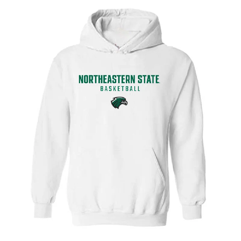 Northeastern State - NCAA Women's Basketball : Grace Abercrombie - Classic Shersey Hooded Sweatshirt Hoodie with Embroidery Detailed Premium Northeastern State - NCAA Women's Basketball : Grace Abercrombie - Classic Shersey Hooded Sweatshirt Hoodie with Embroidery Detailed Premium