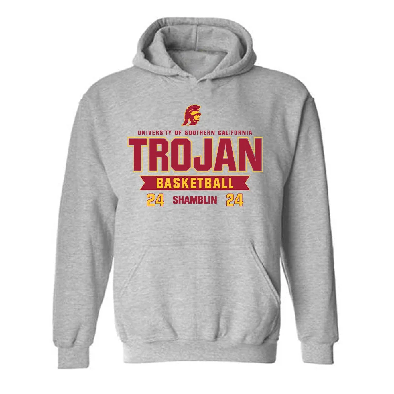 USC - NCAA Women's Basketball : Brooklyn Shamblin - Classic Fashion Shersey Hooded Sweatshirt Hoodie Dress Longline Feminine USC - NCAA Women's Basketball : Brooklyn Shamblin - Classic Fashion Shersey Hooded Sweatshirt Hoodie Dress Longline Feminine