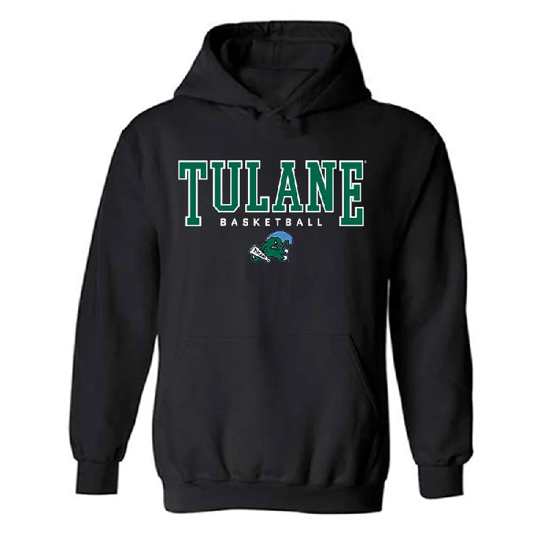 Tulane - NCAA Women's Basketball : Kendall Sneed - Hooded Sweatshirt Hoodie with Hem Applique Textured Unique Tulane - NCAA Women's Basketball : Kendall Sneed - Hooded Sweatshirt Hoodie with Hem Applique Textured Unique