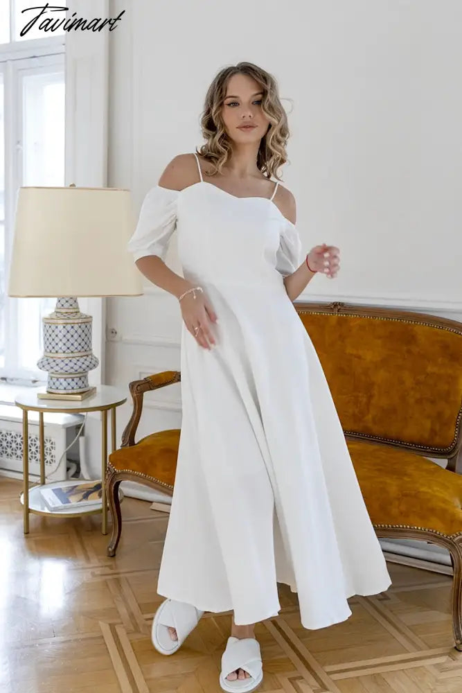 Tavimart Elegant White Long Evening Dresses Vintage Slip Formal Summer Beach Bodycon Dress Boho Birthday Cocktail Party Dress For Women Tunics Brand named Tavimart Elegant White Long Evening Dresses Vintage Slip Formal Summer Beach Bodycon Dress Boho Birthday Cocktail Party Dress For Women Tunics Brand named