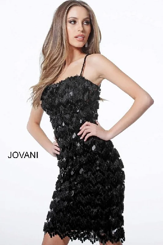 Jovani 1480 Short Party Dress Boatneck Modish Everyday