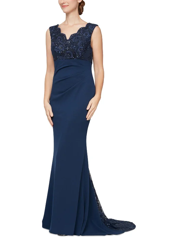 Womens Embroidered Sleeveless Evening Dress Tunics Brand named