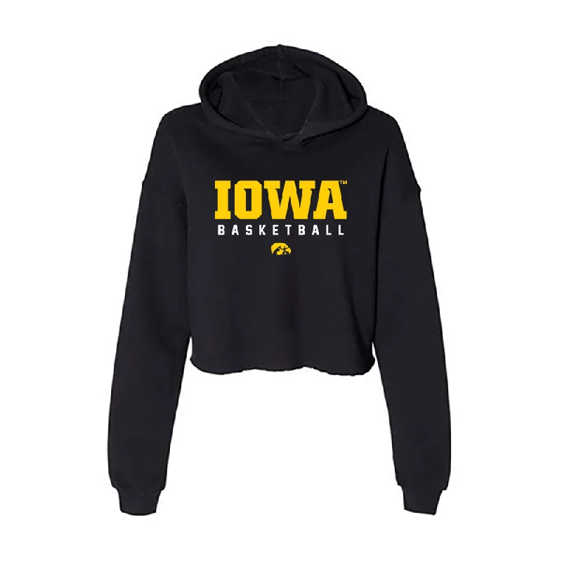 Iowa - NCAA Women's Basketball : Lucy Olsen - Women's Crop Fleece Hoodie Hoodie with Elastic Waist Stretchable Comfortable Iowa - NCAA Women's Basketball : Lucy Olsen - Women's Crop Fleece Hoodie Hoodie with Elastic Waist Stretchable Comfortable
