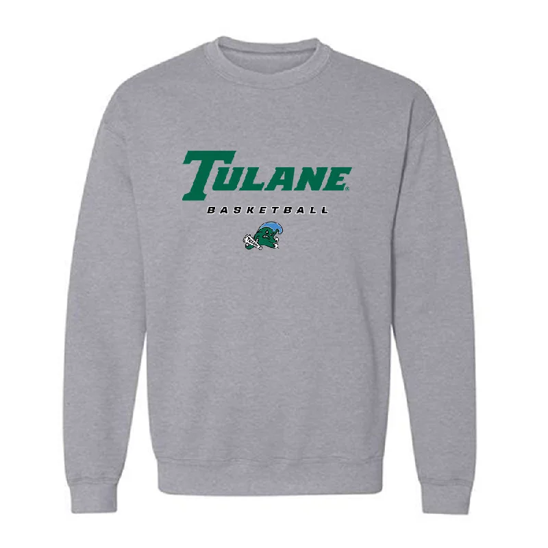 Tulane - NCAA Women's Basketball : Kendall Sneed - Classic Shersey Crewneck Sweatshirt Hoodie with Hem Fringe Bohemian Relaxed Tulane - NCAA Women's Basketball : Kendall Sneed - Classic Shersey Crewneck Sweatshirt Hoodie with Hem Fringe Bohemian Relaxed
