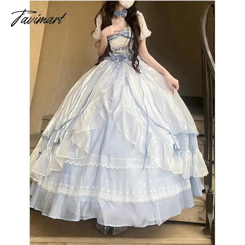 Tavimart French Romantic Style Lolita Op Elegant Girl Cosplay New Chic Fairy Princess Dress Gorgeous Sweet JSK wedding Party Dress Tunics Seasonal trendy Tavimart French Romantic Style Lolita Op Elegant Girl Cosplay New Chic Fairy Princess Dress Gorgeous Sweet JSK wedding Party Dress Tunics Seasonal trendy