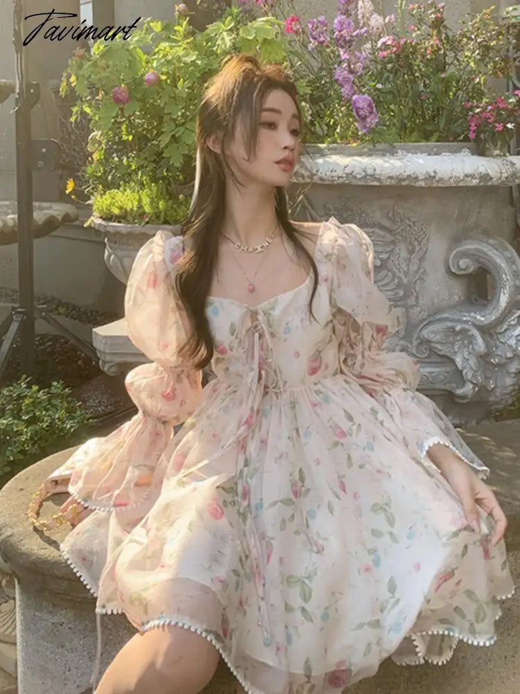 Tavimart Korean Sweet Floral Princess Mini Party Dress Women Casual Long Sleeve Beach Y2k One Piece Dress Summer Fashion Clothing Tunics Plaid country Tavimart Korean Sweet Floral Princess Mini Party Dress Women Casual Long Sleeve Beach Y2k One Piece Dress Summer Fashion Clothing Tunics Plaid country