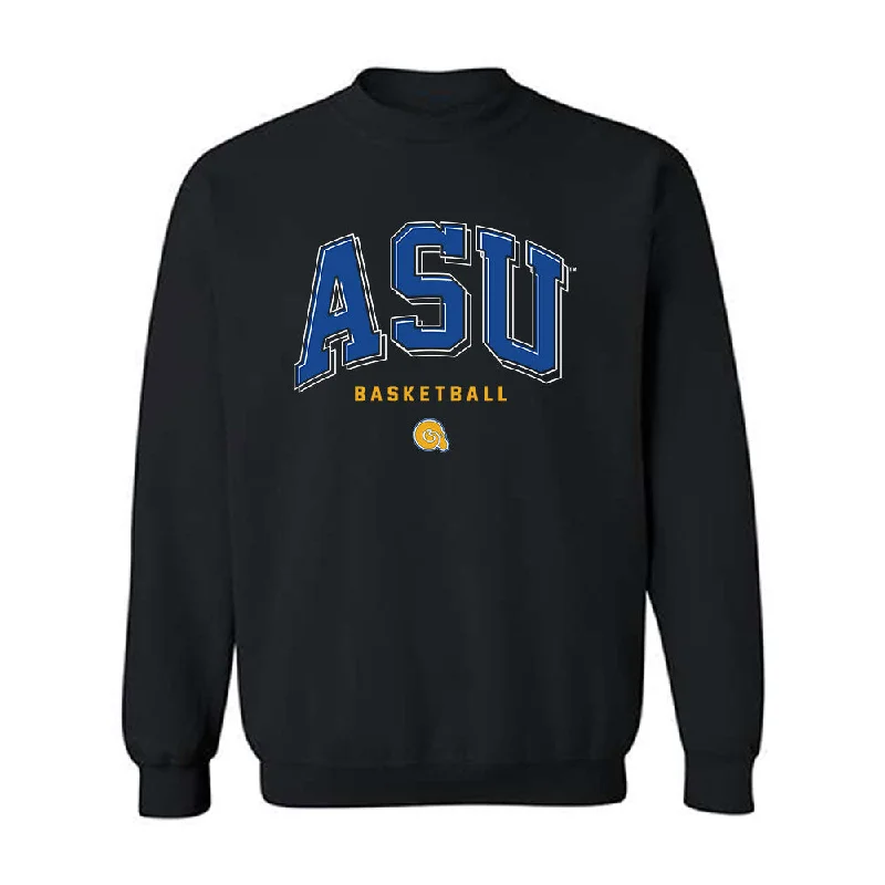 Albany State - NCAA Women's Basketball : Quantrese Washington - Crewneck Sweatshirt Hoodie with Hem Fringe Bohemian Relaxed