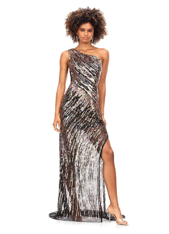 Ashley Lauren 11207 One Shoulder Prom Dress Sheer Sequin Formal Evening Pageant Gown Boatneck Modish Everyday Ashley Lauren 11207 One Shoulder Prom Dress Sheer Sequin Formal Evening Pageant Gown Boatneck Modish Everyday