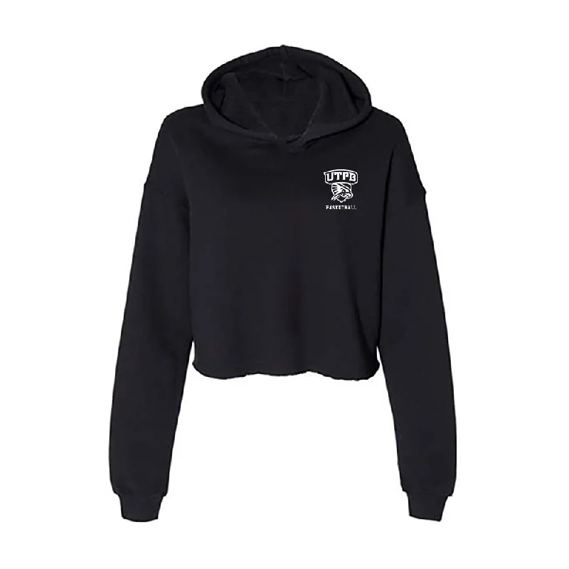 UTPB - NCAA Women's Basketball : Jordan Chiles - Women's Crop Fleece Hoodie Hoodie with Gradient Ombre Colorful UTPB - NCAA Women's Basketball : Jordan Chiles - Women's Crop Fleece Hoodie Hoodie with Gradient Ombre Colorful