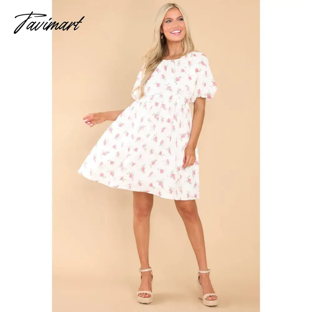 Tavimart Printed Dress,Party Dresses Casual Dress Summer Women's Round Neck Printed Backless Lace Up Dress Suitable for Spring and Summer Tunics Canvas sturdy Tavimart Printed Dress,Party Dresses Casual Dress Summer Women's Round Neck Printed Backless Lace Up Dress Suitable for Spring and Summer Tunics Canvas sturdy