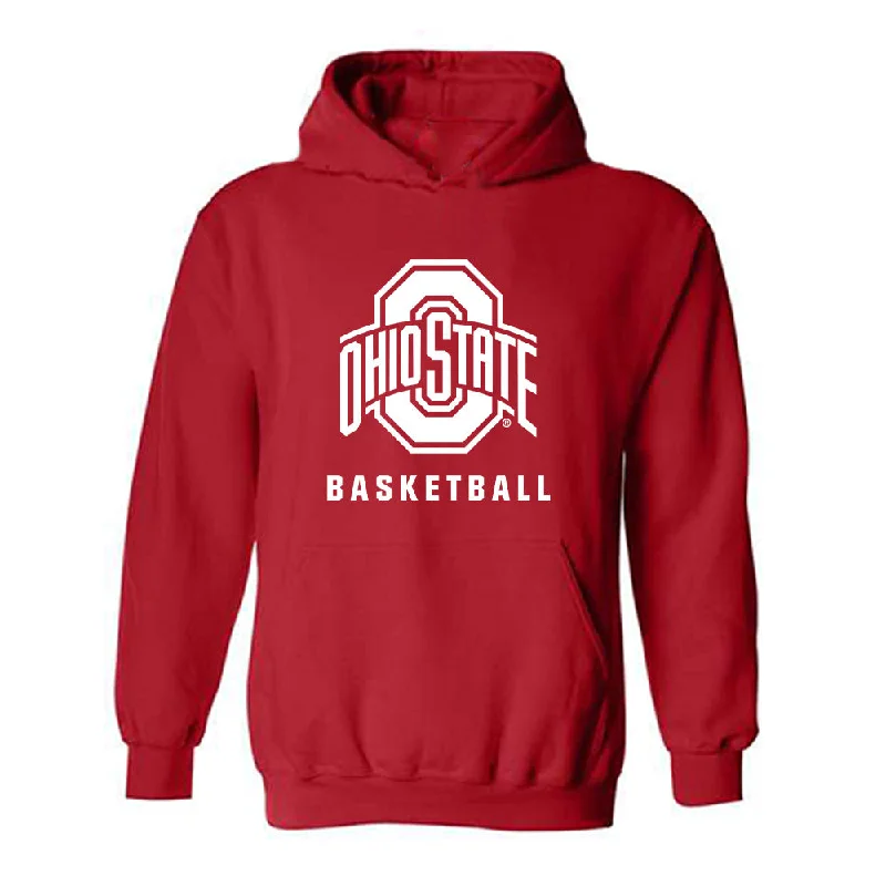 Ohio State - NCAA Women's Basketball : Ava Watson - Classic Shersey Hooded Sweatshirt Hoodie with Frayed Bohemian Relaxed Ohio State - NCAA Women's Basketball : Ava Watson - Classic Shersey Hooded Sweatshirt Hoodie with Frayed Bohemian Relaxed