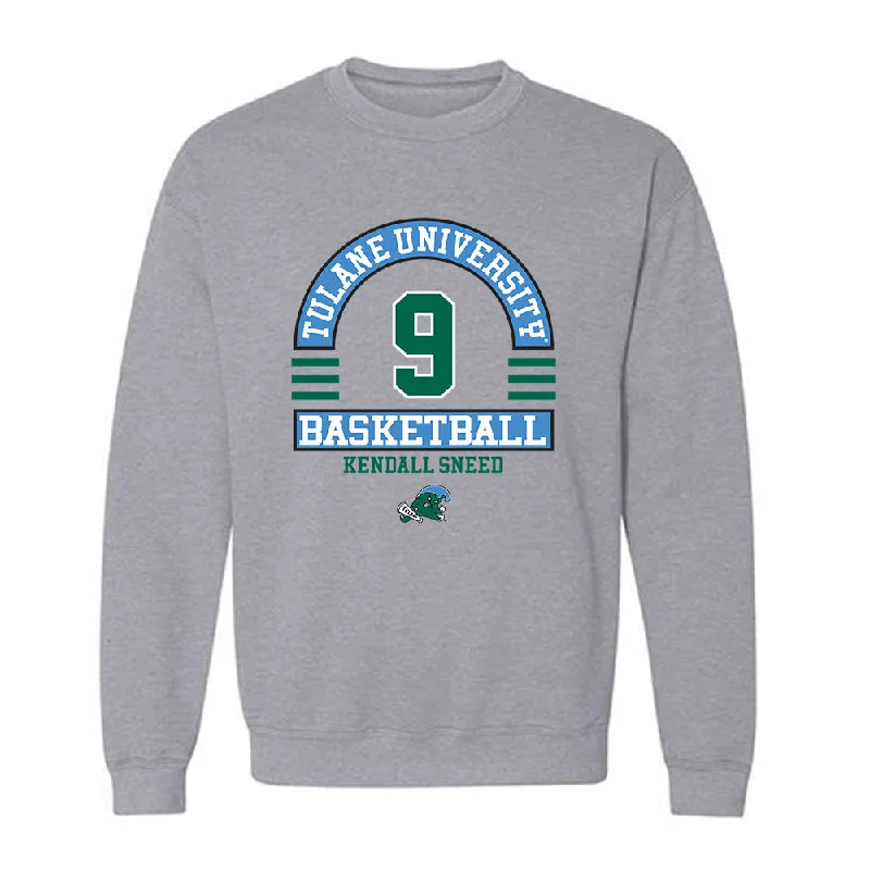Tulane - NCAA Women's Basketball : Kendall Sneed - Classic Fashion Shersey Crewneck Sweatshirt Hoodie with Ribbed Cuffs Snug Fit Comfort Tulane - NCAA Women's Basketball : Kendall Sneed - Classic Fashion Shersey Crewneck Sweatshirt Hoodie with Ribbed Cuffs Snug Fit Comfort