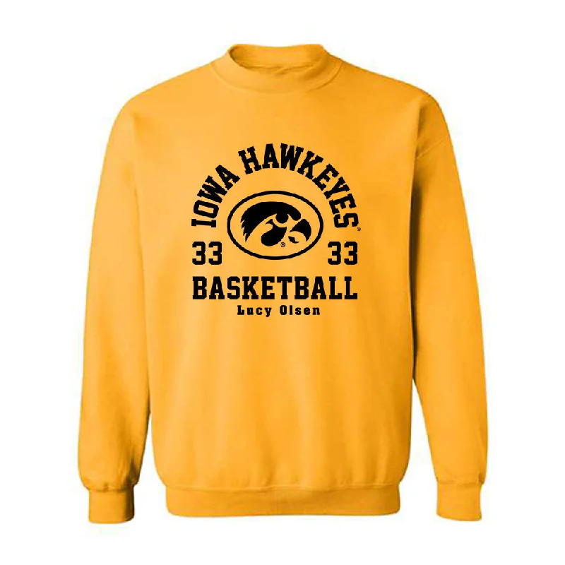 Iowa - NCAA Women's Basketball : Lucy Olsen - Classic Fashion Shersey Crewneck Sweatshirt Hoodie with Magnetic Closure Innovative Modern Iowa - NCAA Women's Basketball : Lucy Olsen - Classic Fashion Shersey Crewneck Sweatshirt Hoodie with Magnetic Closure Innovative Modern