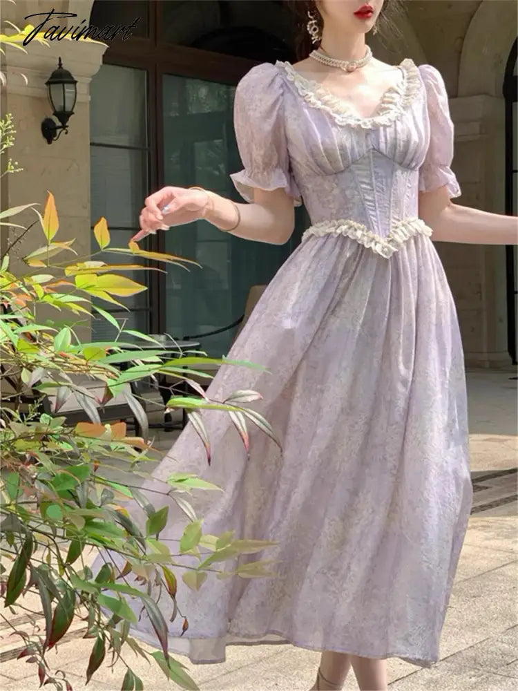 Tavimart Midi Dress Women Elegant Summer New Fashion Ladies Slim Vestidos Vintage Korean Lace Clothes Female Evening Party Dresses Shift Classic Vintage Tavimart Midi Dress Women Elegant Summer New Fashion Ladies Slim Vestidos Vintage Korean Lace Clothes Female Evening Party Dresses Shift Classic Vintage