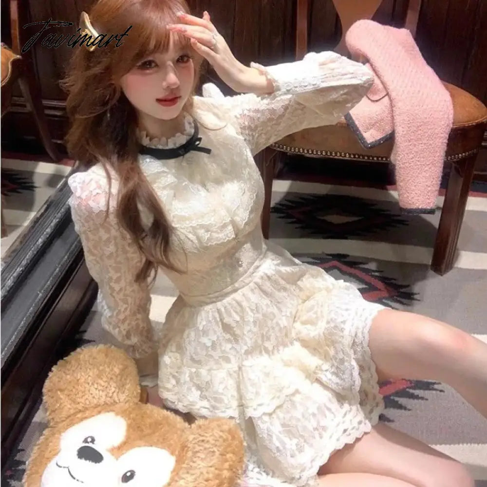 TAVIMART - French Elegant Lace Y2k Mini Dress Casual Long Sleeve Short Party Dress Woman Slim One Piece Dress Korean Fashion Cute Autumn Turtleneck Warm Winter TAVIMART - French Elegant Lace Y2k Mini Dress Casual Long Sleeve Short Party Dress Woman Slim One Piece Dress Korean Fashion Cute Autumn Turtleneck Warm Winter