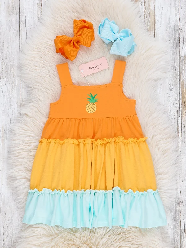 Tiered Colorblock Dress - Pineapple Tunics Modern contemporary