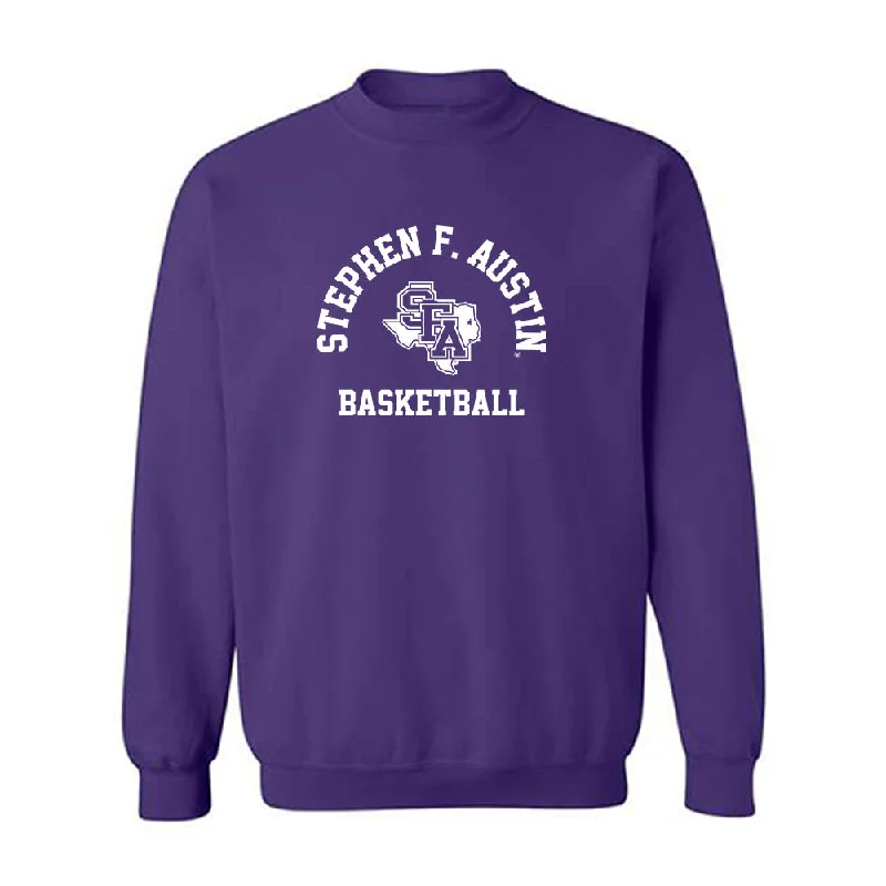 SFA - NCAA Women's Basketball : Makana Gardner - Classic Shersey Crewneck Sweatshirt Hoodie with Hem Frayed Vintage Worn SFA - NCAA Women's Basketball : Makana Gardner - Classic Shersey Crewneck Sweatshirt Hoodie with Hem Frayed Vintage Worn