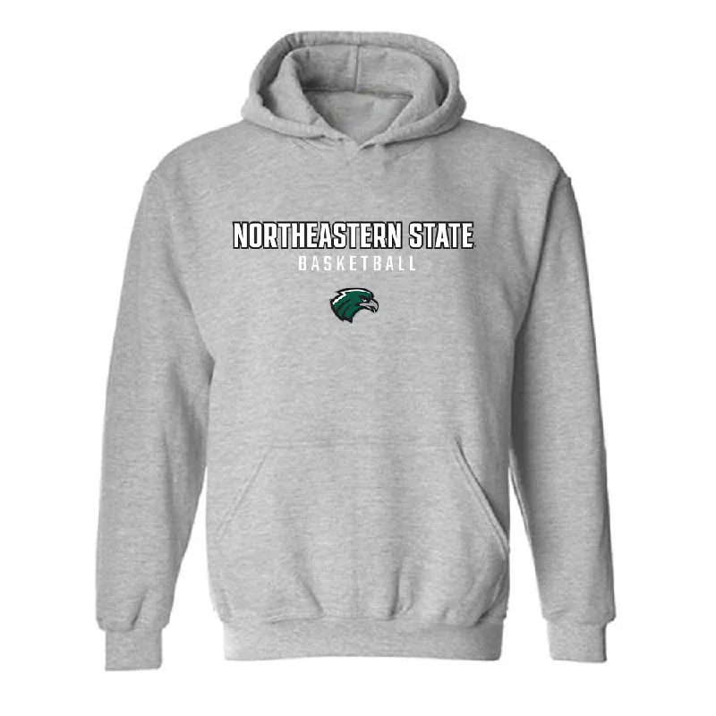 Northeastern State - NCAA Women's Basketball : Grace Abercrombie - Classic Shersey Hooded Sweatshirt Hoodie with Button Classic Timeless Northeastern State - NCAA Women's Basketball : Grace Abercrombie - Classic Shersey Hooded Sweatshirt Hoodie with Button Classic Timeless