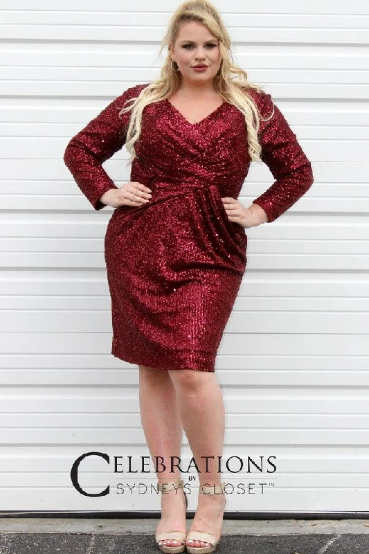 Sydneys Closet Short Glitter Party Dress Sale Off-the-shoulder Chic Trendy