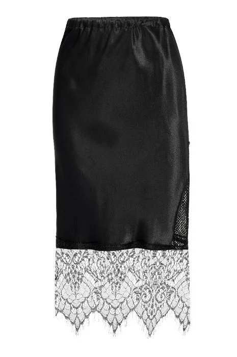 HEMATITE Bias Skirt leather skirt refined