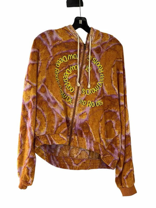 Out from Under Size SP Yellow Purple Print Jacket Front Pockets Side Pockets Patch Pockets Out from Under Size SP Yellow Purple Print Jacket Front Pockets Side Pockets Patch Pockets