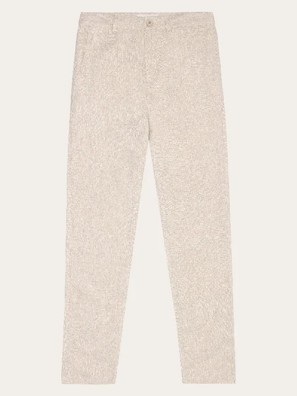 CALLA tapered mid-rise linen pants - GOTS/Vegan - Yarndyed - Light feather gray Elegant Palazzo Trousers CALLA tapered mid-rise linen pants - GOTS/Vegan - Yarndyed - Light feather gray Elegant Palazzo Trousers