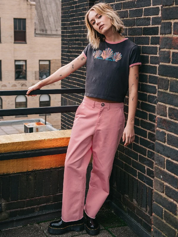 Thisthatthem Skate Pants - Guava Cozy Fitted Pants