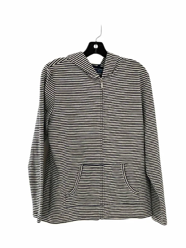 Karen Scott Size S Black White Stripe Athletic Jacket Anorak Shell Jacket Lightweight Jacket Karen Scott Size S Black White Stripe Athletic Jacket Anorak Shell Jacket Lightweight Jacket