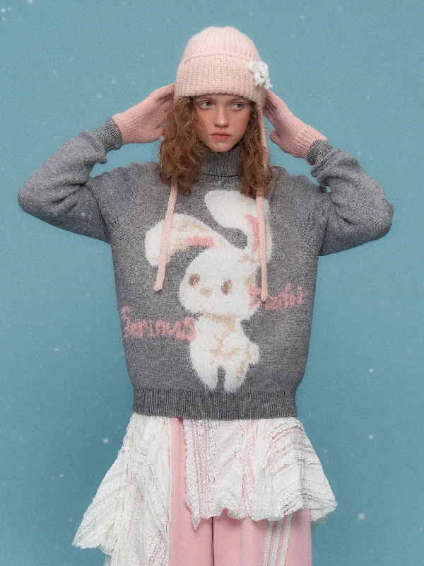 Retro Design High-grade Rabbit Soft Lazy Gray Turtleneck Sweater ZIZ0195 Faux Fur Fabric Real Fur Fabric Shearling Fabric Retro Design High-grade Rabbit Soft Lazy Gray Turtleneck Sweater ZIZ0195 Faux Fur Fabric Real Fur Fabric Shearling Fabric