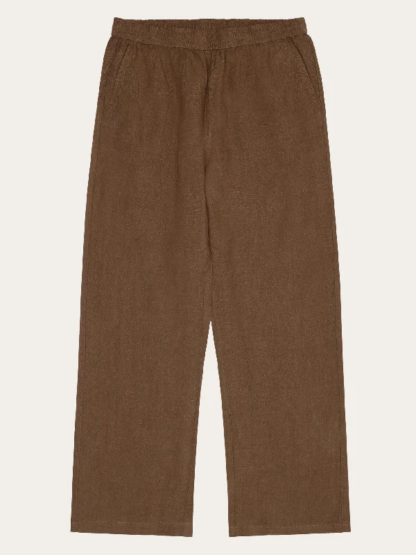 POSEY wide mid-rise linen pants - GOTS/Vegan - Tuffet Chic Black Leggings