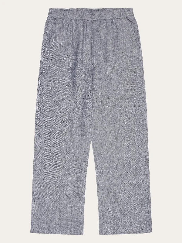POSEY wide mid-rise linen pants - GOTS/Vegan - Vintage Indigo Modern Skinny Pants