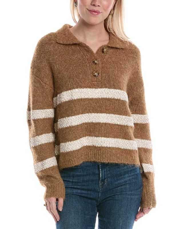 ANNA KAY Lucy Cashmere-Blend Polo Sweater Lace Blend Ribbed Blend Corduroy Blend