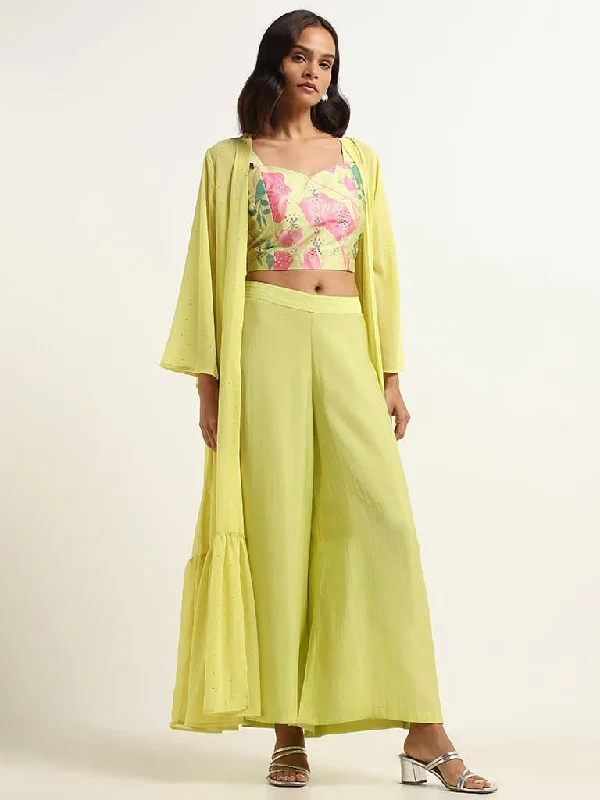 Vark Green Floral Top, Palazzos & Jacket Set Corduroy Jacket Velvet Jacket Brocade Jacket Vark Green Floral Top, Palazzos & Jacket Set Corduroy Jacket Velvet Jacket Brocade Jacket