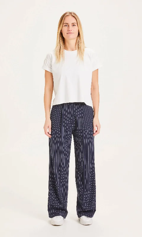 POSEY pin strip wide pants - Total Eclipse Elegant Wool Trousers